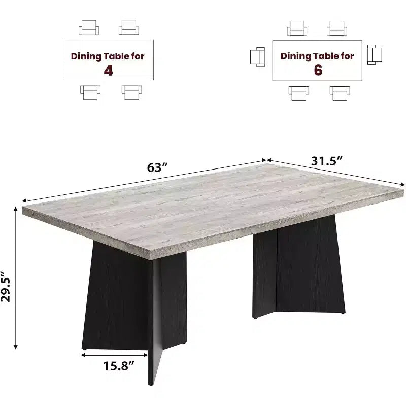 Table à manger de style ferme moderne