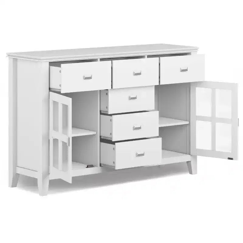 Buffet en bois massif de style transition