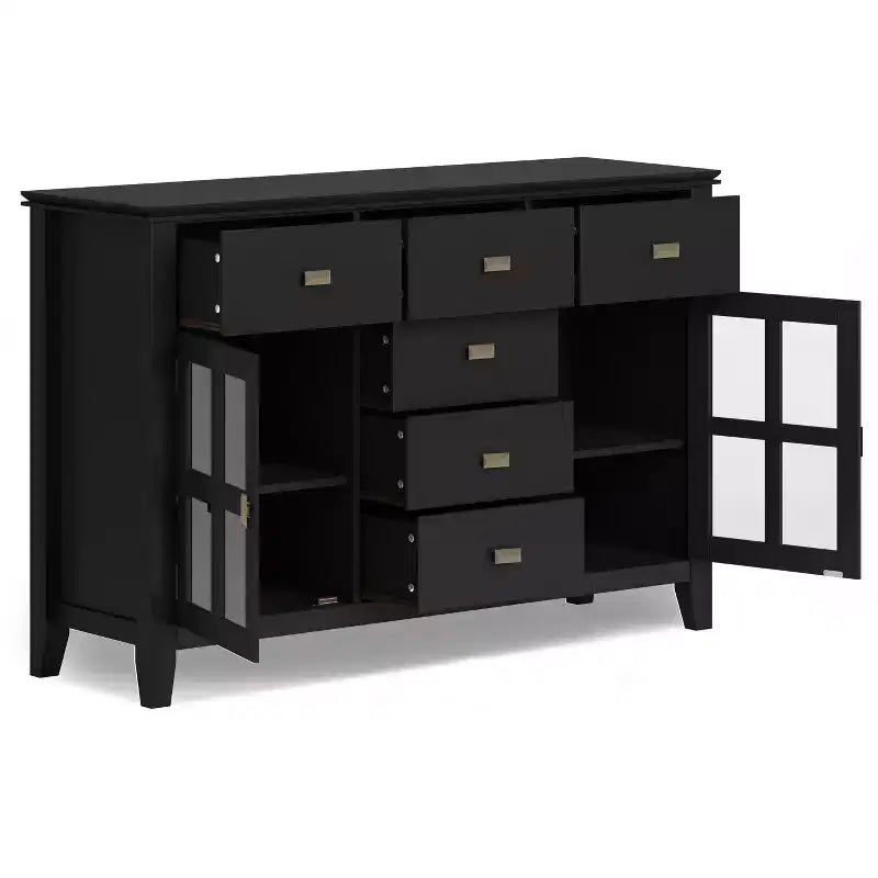 Buffet en bois massif de style transition