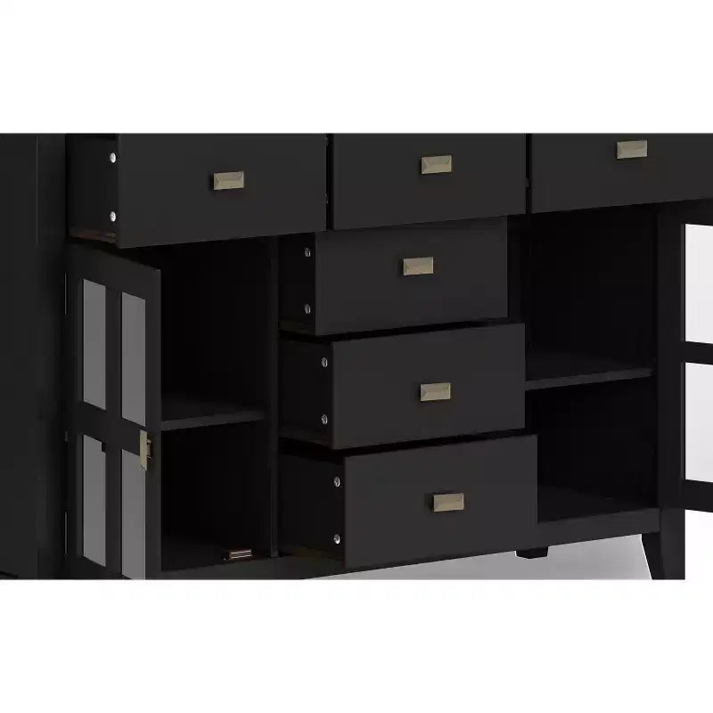 Buffet en bois massif de style transition