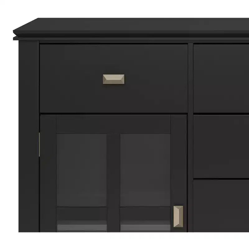 Buffet en bois massif de style transition