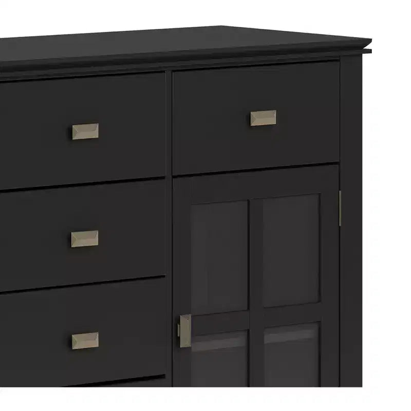 Buffet en bois massif de style transition