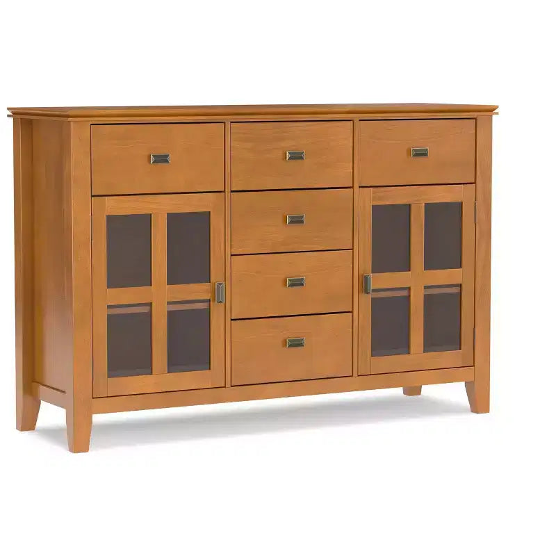 Buffet en bois massif de style transition
