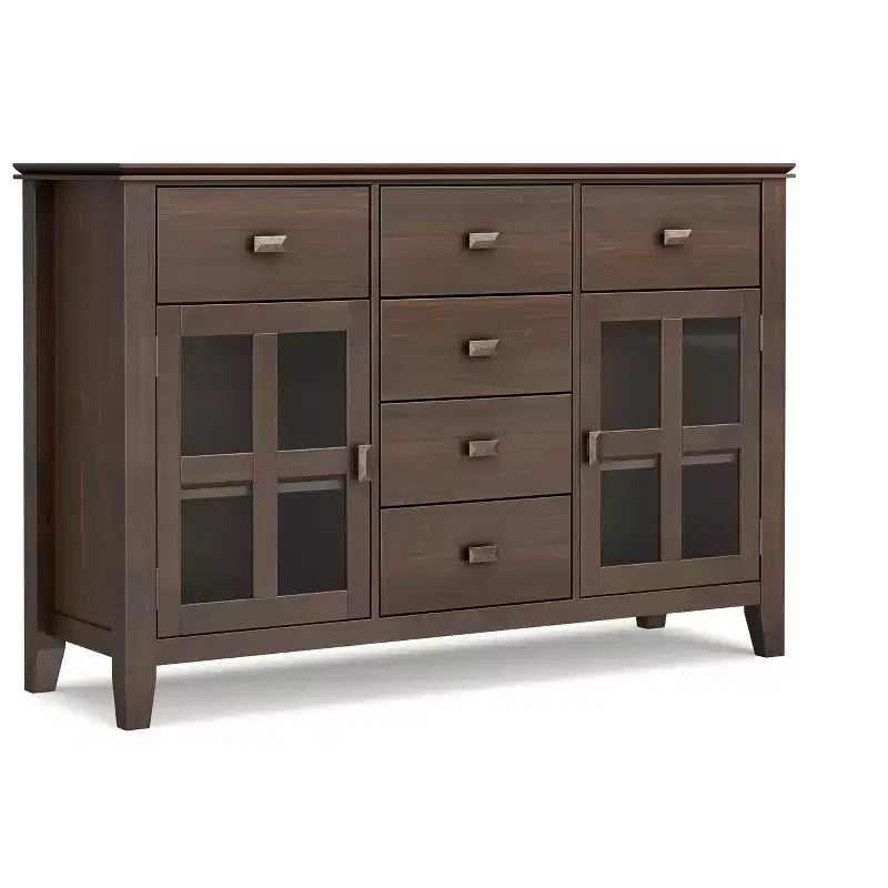 Buffet en bois massif de style transition