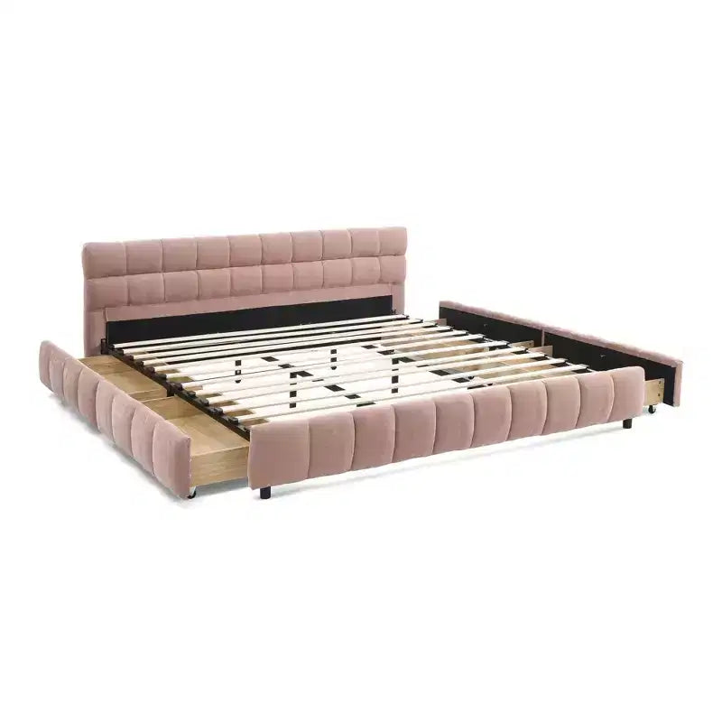 Lit rembourré rose