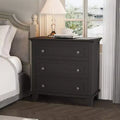 COZONY Freestanding 3-Drawer Dresser Rustic Wooden Storage Chest for Bedroom Living Room & Entryway