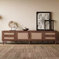 JVNOXK 78 inch Modern Entertainment Center TV Stand Suitable for Media Cabinets Up to 85 Inches with 4 Drawers and Solid Wood Legs