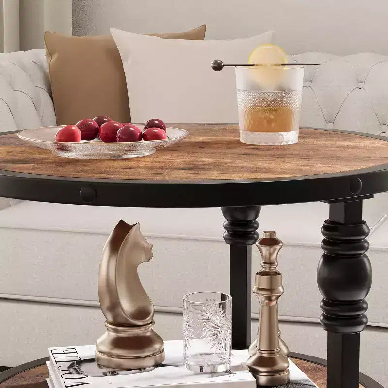 Table de chevet en métal et bois/table de chevet