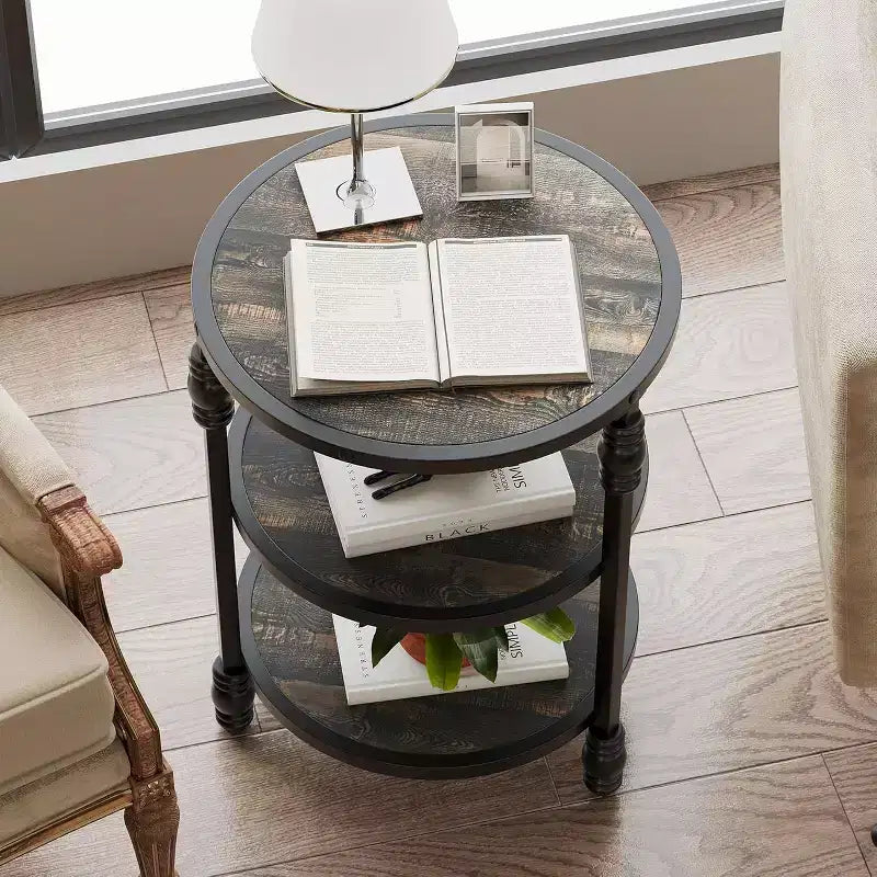 Table de chevet en métal et bois/table de chevet