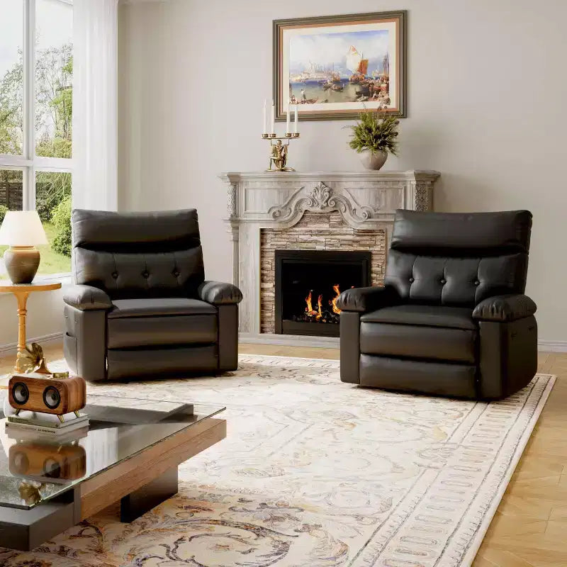 Fauteuil inclinable manuel extra large en cuir PU