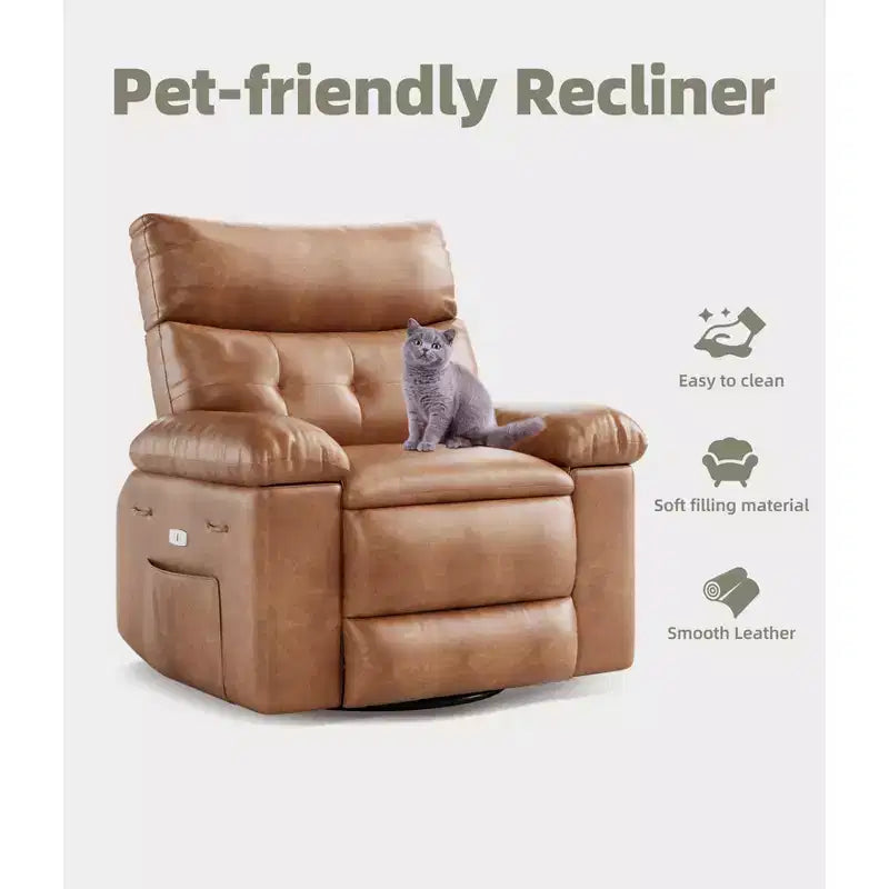 Fauteuil inclinable manuel extra large en cuir PU
