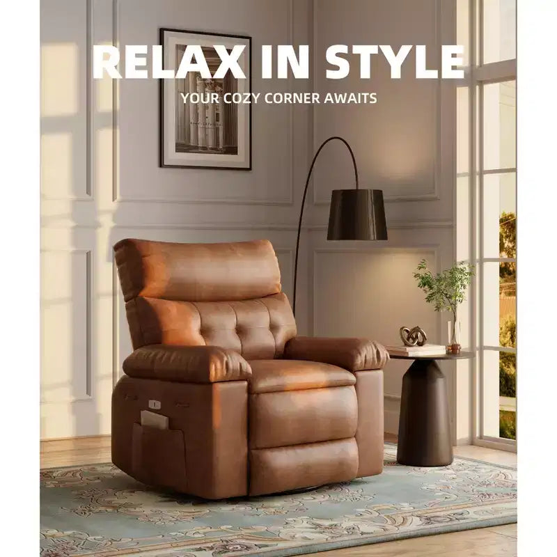 Fauteuil inclinable manuel extra large en cuir PU