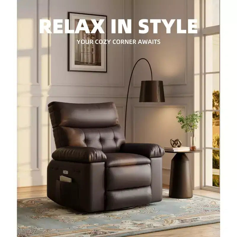 Fauteuil inclinable manuel extra large en cuir PU