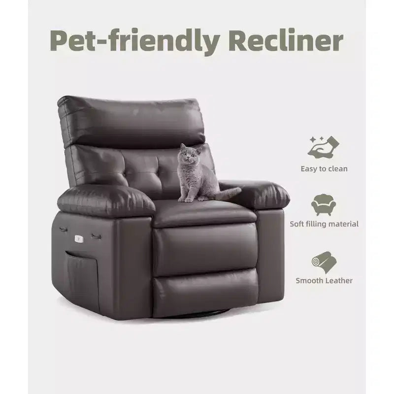 Fauteuil inclinable manuel extra large en cuir PU