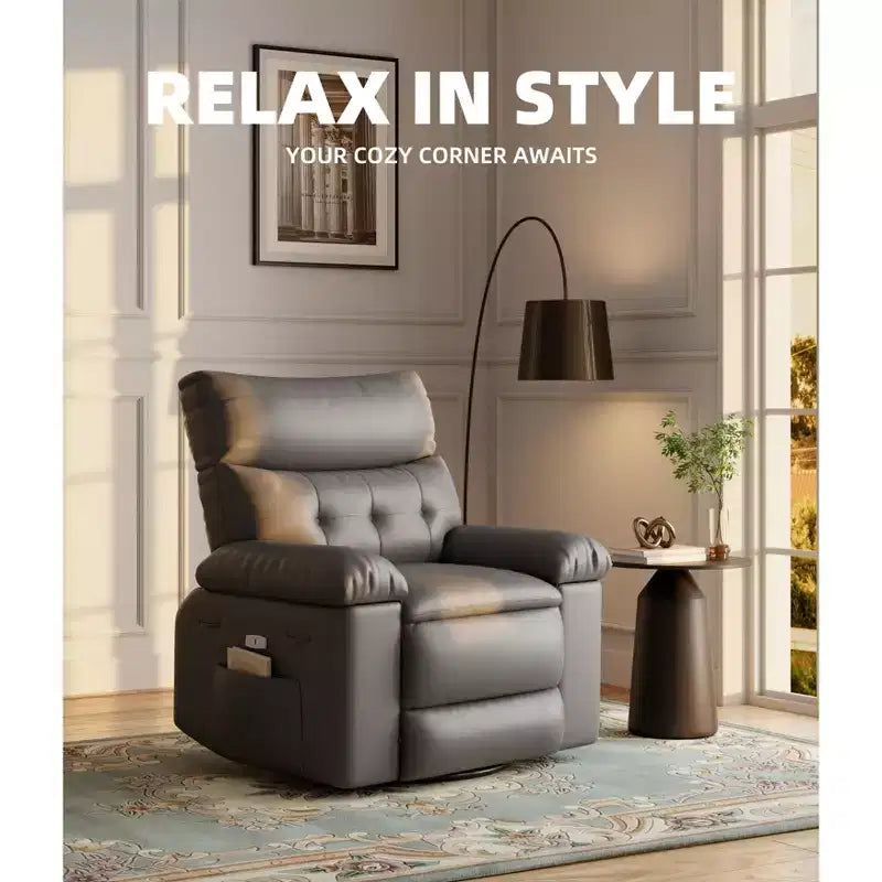 Fauteuil inclinable manuel extra large en cuir PU