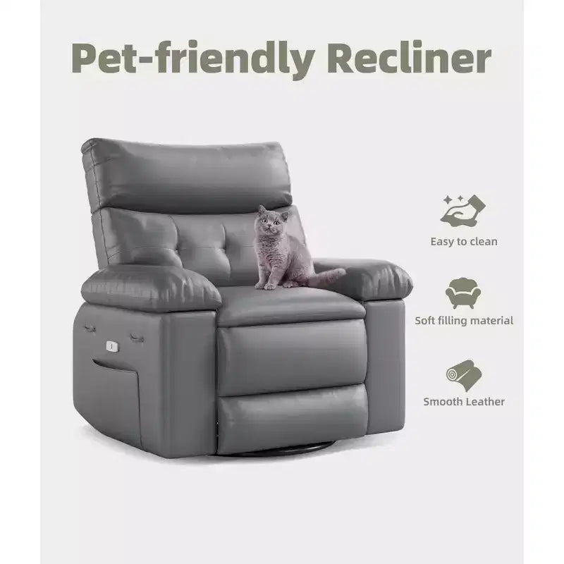 Fauteuil inclinable manuel extra large en cuir PU