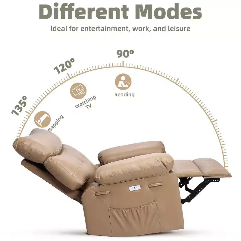 Fauteuil inclinable manuel extra large en cuir PU