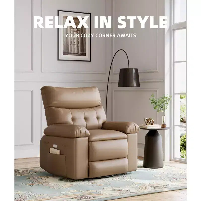 Fauteuil inclinable manuel extra large en cuir PU