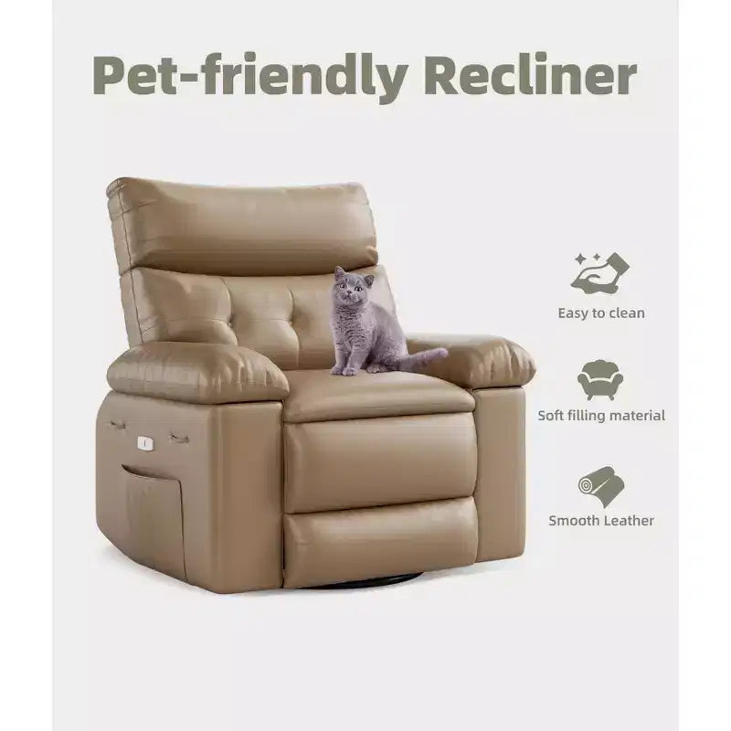 Fauteuil inclinable manuel extra large en cuir PU