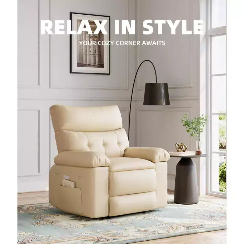Fauteuil inclinable manuel extra large en cuir PU