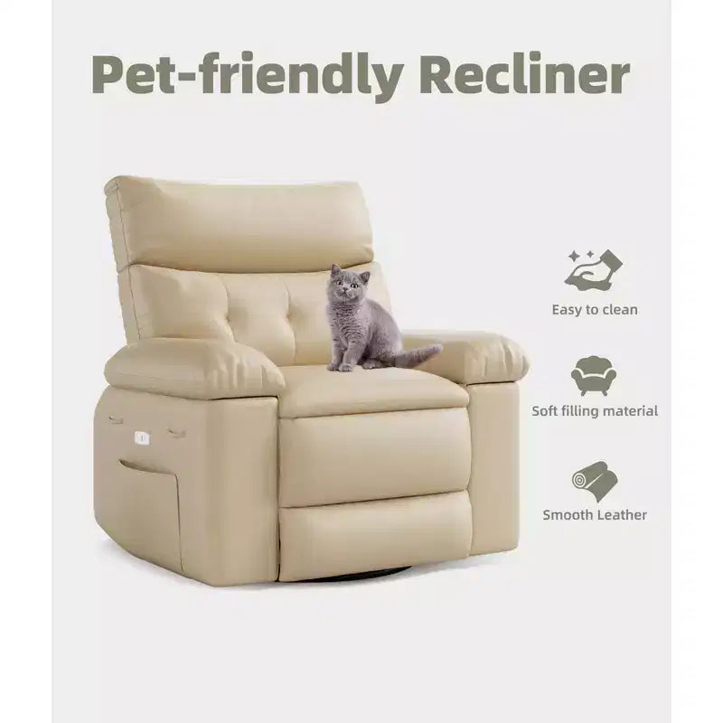 Fauteuil inclinable manuel extra large en cuir PU