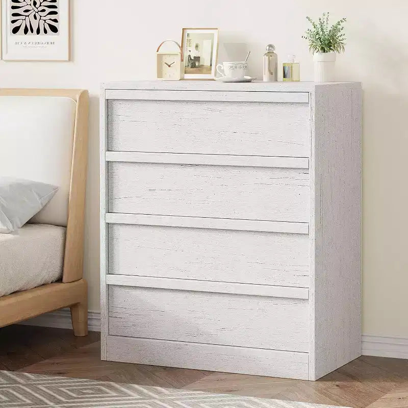 4 Drawer Dresser for Bedroom 39in Tall Nightstand with 4 Drawers & Large Storage Small Modern Bedside End Table for Living Room Nursery & Entryway