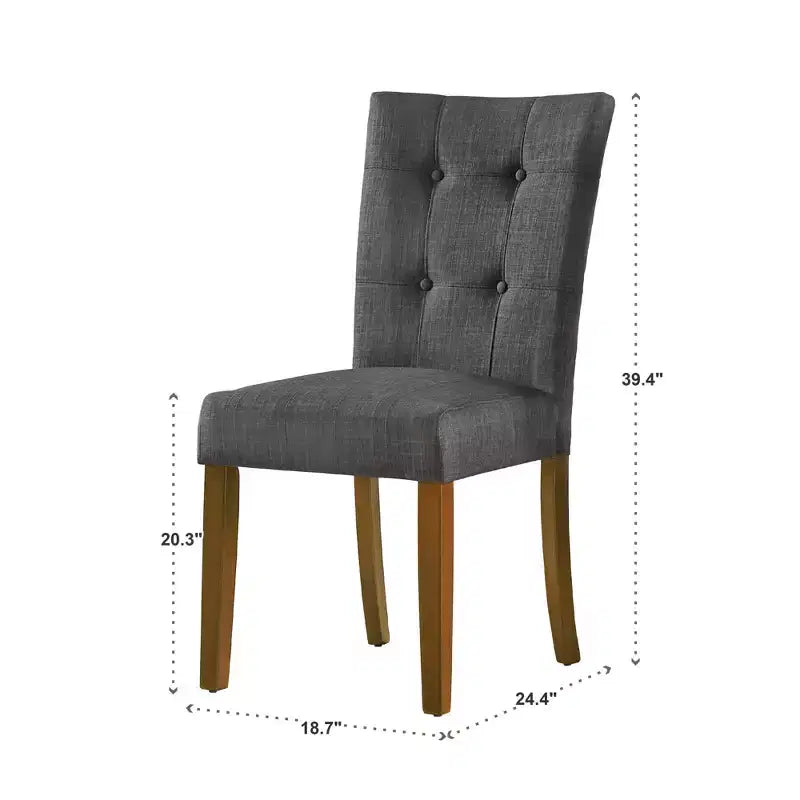 Chaise de salle à manger capitonnée en bois de cerisier