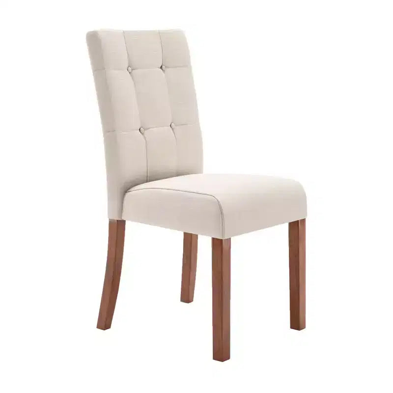Chaise de salle à manger capitonnée en bois de cerisier
