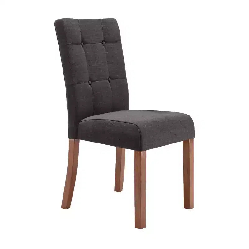 Chaise de salle à manger capitonnée en bois de cerisier