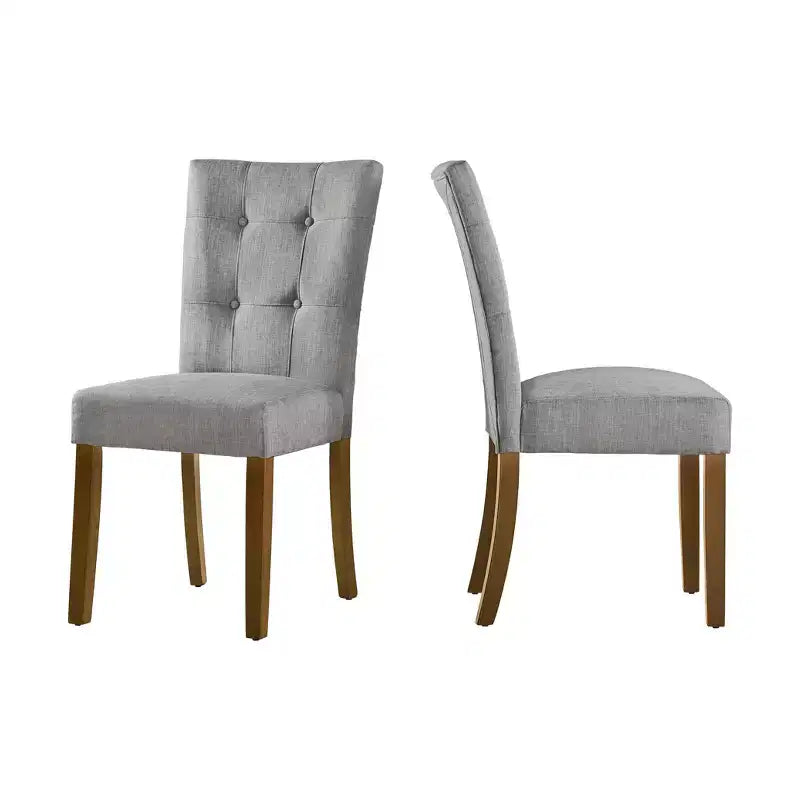 Chaise de salle à manger capitonnée en bois de cerisier