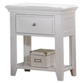 22" Lacey Nightstand White - Acme Furniture: Elegant Bedside Table with Storage No Assembly Required