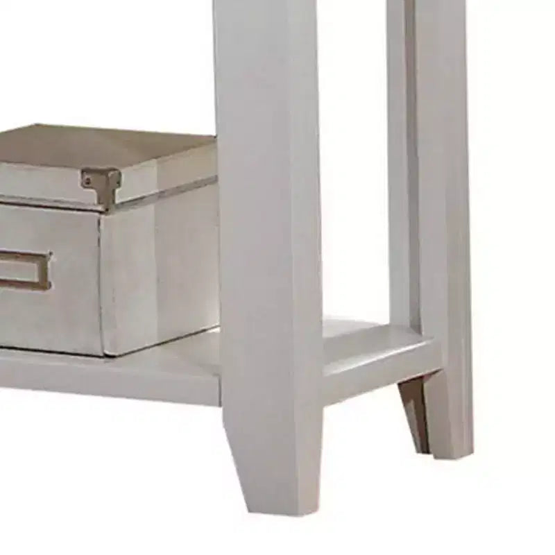 Table de chevet blanche