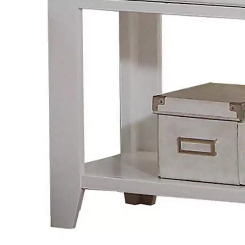 Table de chevet blanche