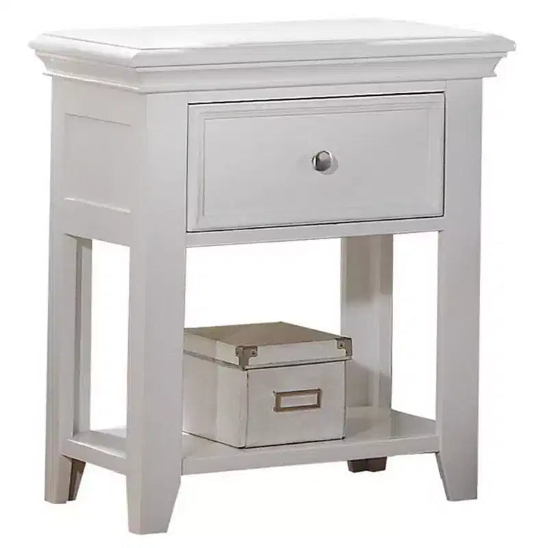 Table de chevet blanche