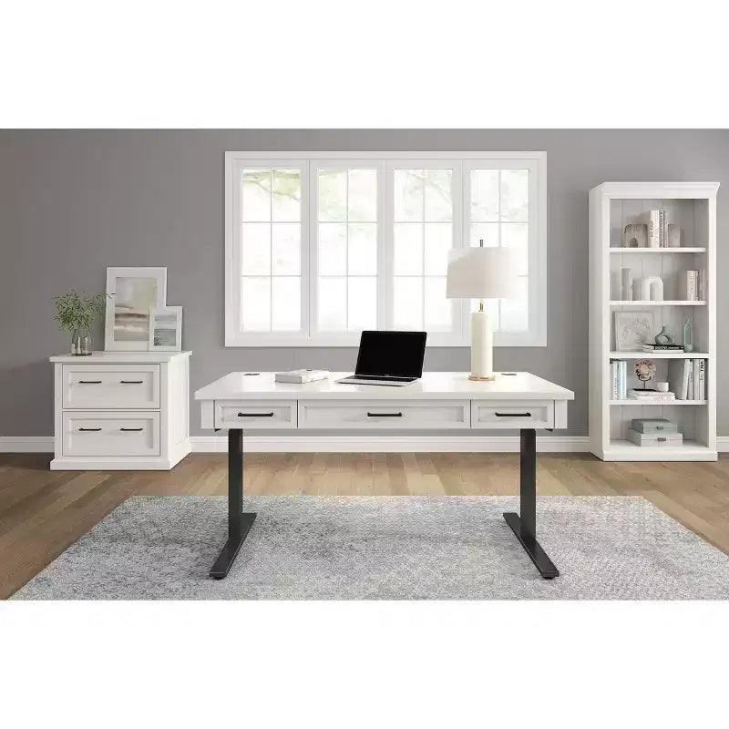 Bureau d'ordinateur moderne en bois incrusté
