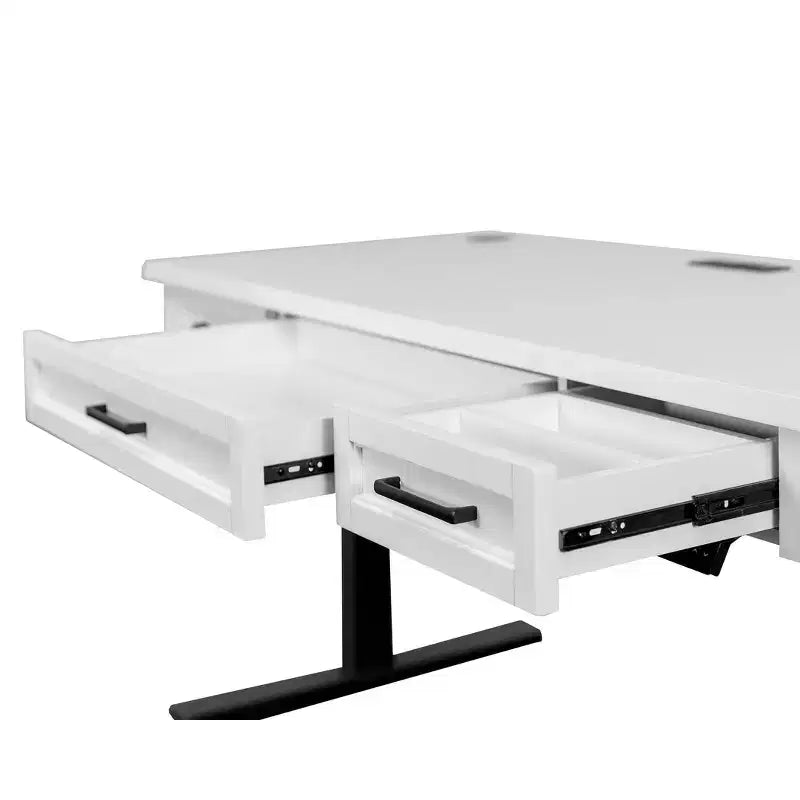 Bureau d'ordinateur moderne en bois incrusté