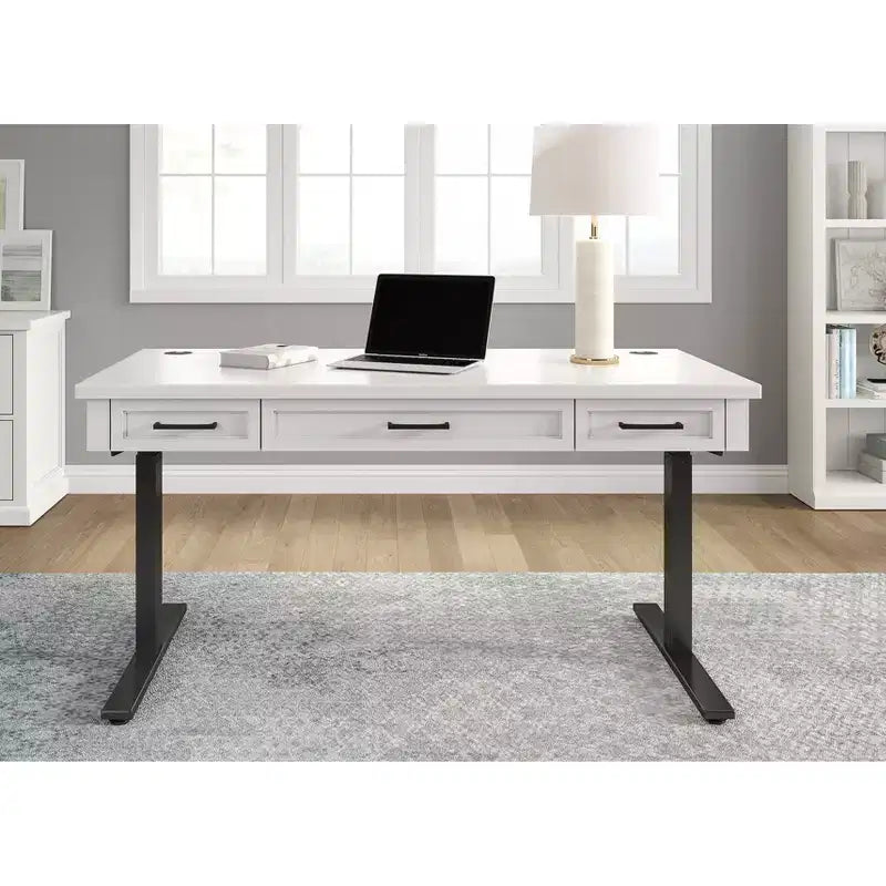 Bureau d'ordinateur moderne en bois incrusté