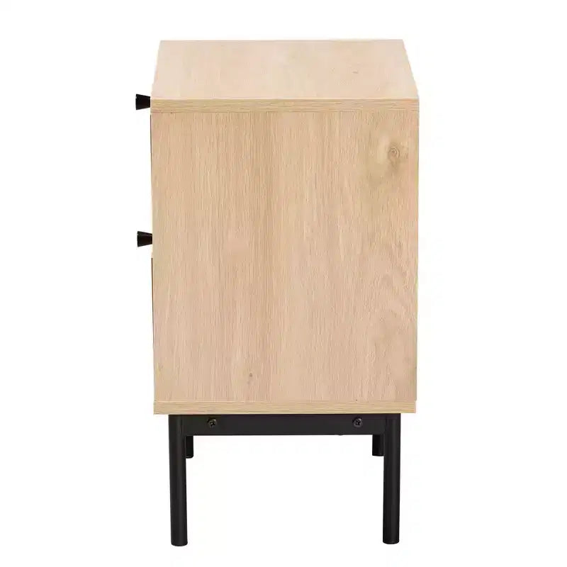 Table de chevet à deux tiroirs
