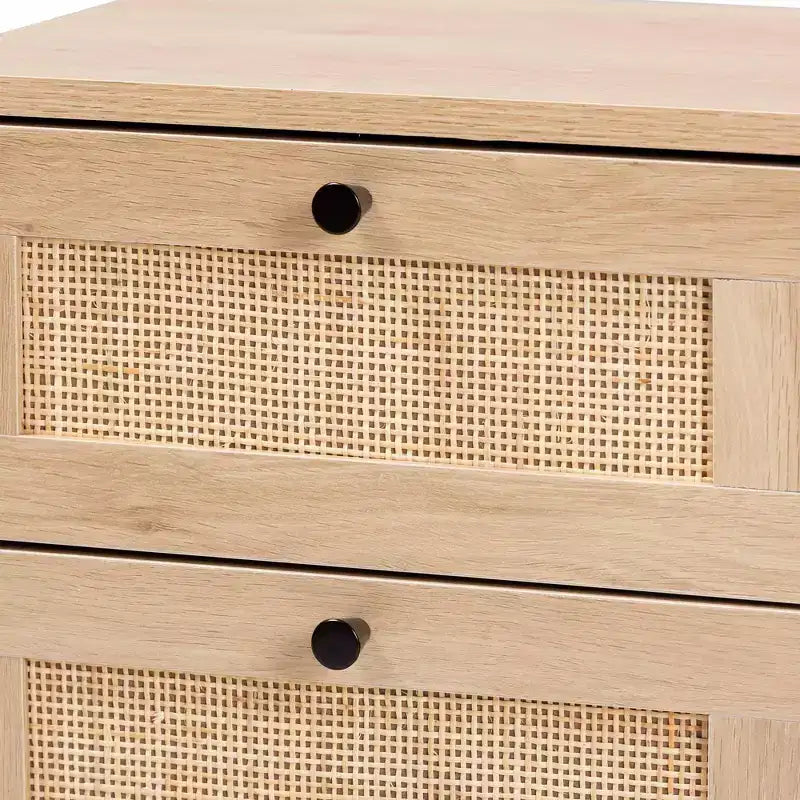 Table de chevet à deux tiroirs