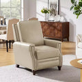 Fauteuil inclinable en cuir véritable de style transitionnel