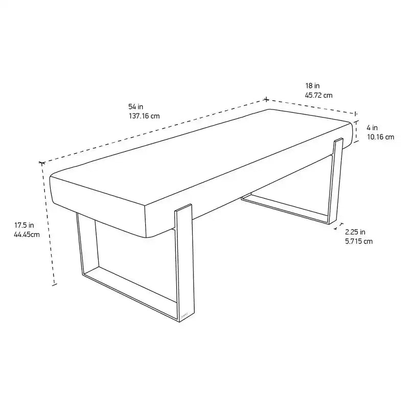 Banc de lit rembourré
