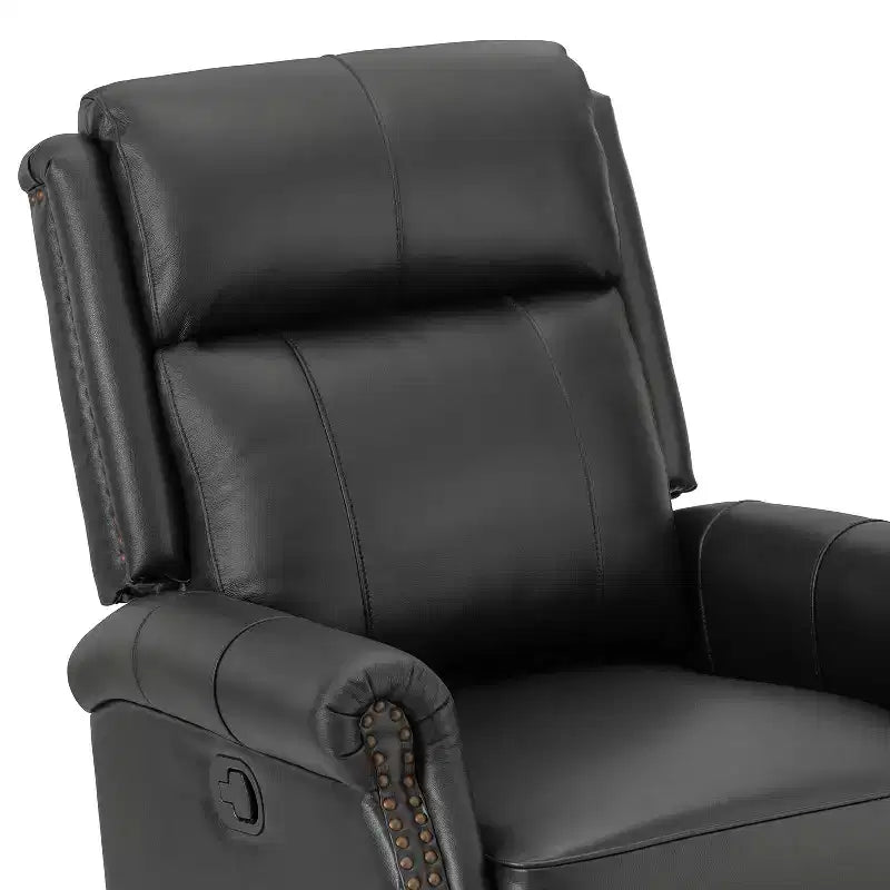 Fauteuil inclinable manuel en cuir véritable