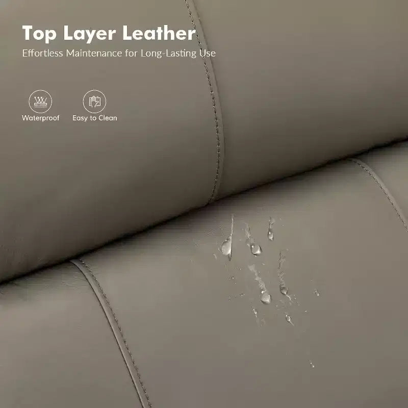 Fauteuil inclinable manuel en cuir véritable