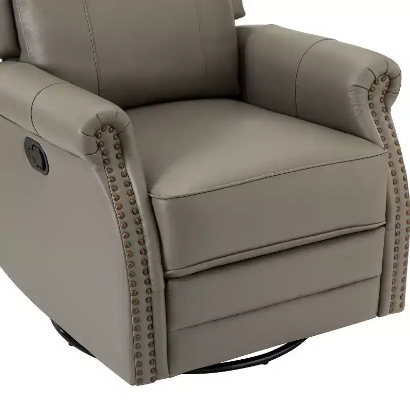 Fauteuil inclinable manuel en cuir véritable