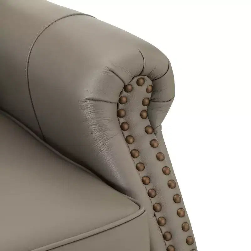 Fauteuil inclinable manuel en cuir véritable