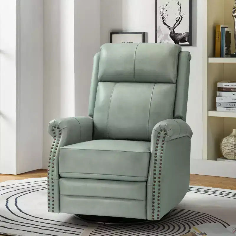 Fauteuil inclinable manuel en cuir véritable