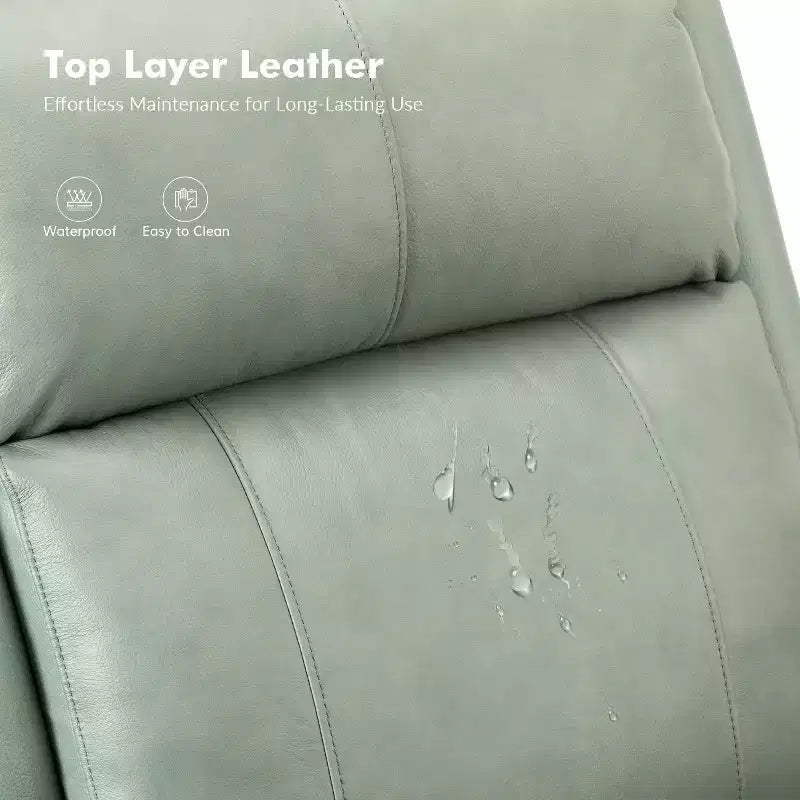 Fauteuil inclinable manuel en cuir véritable