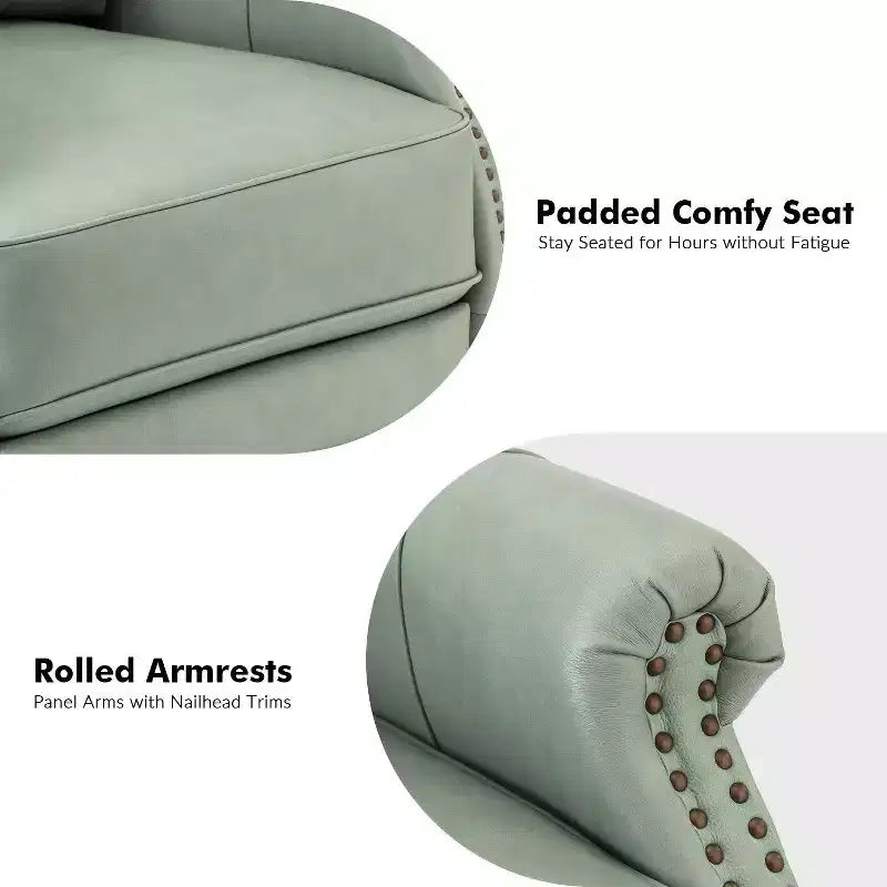 Fauteuil inclinable manuel en cuir véritable