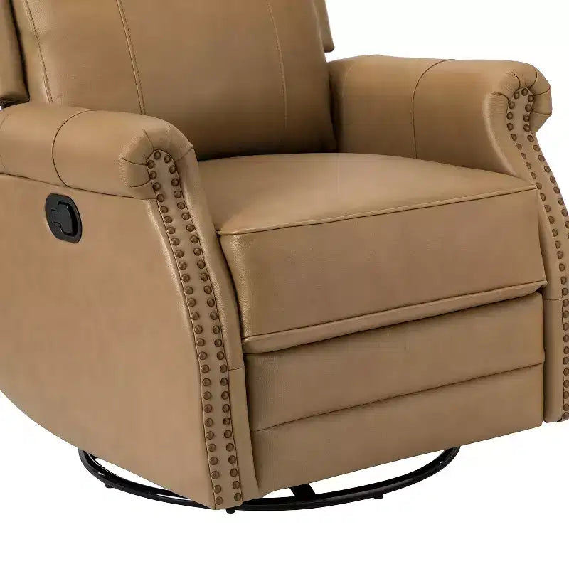 Fauteuil inclinable manuel en cuir véritable