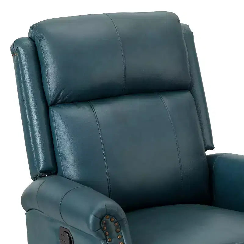 Fauteuil inclinable manuel en cuir véritable